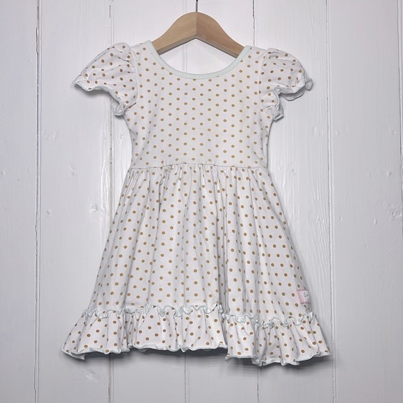 SWEET HONEY Polka Dot Short Sleeve Cottagecore Dress - Picture 1 of 2